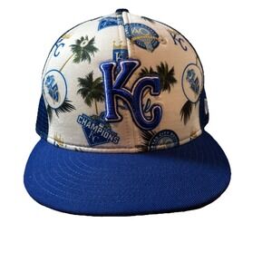 KC snapback Cap hat tropical Rare 9fifty New Era Cooperstown 25th/40th Anniversa